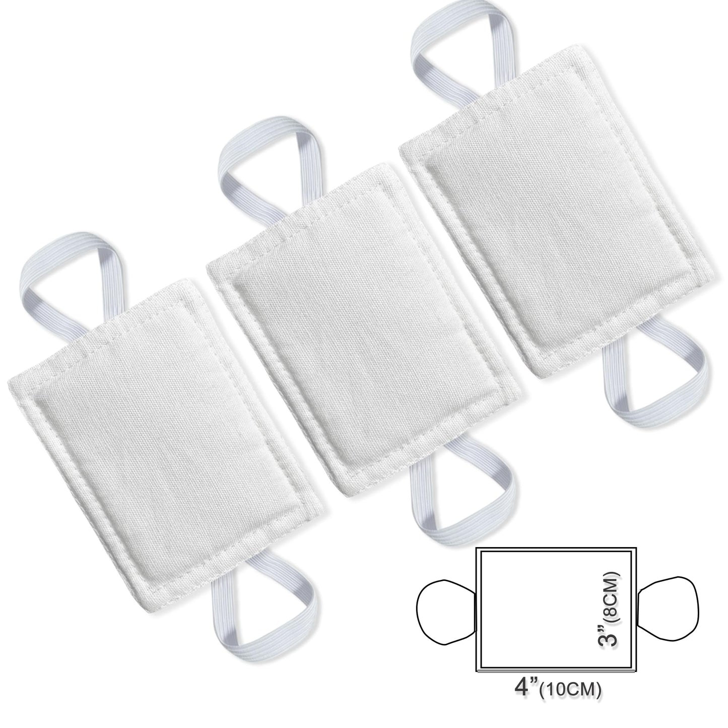 Door Latch Cover Baby Door Silencer Cushion for Slamming, Quiet Lock Cover Closer Durable Material for Light Sleeper Nursery Children - 4x3 inches, White, 3 Pieces