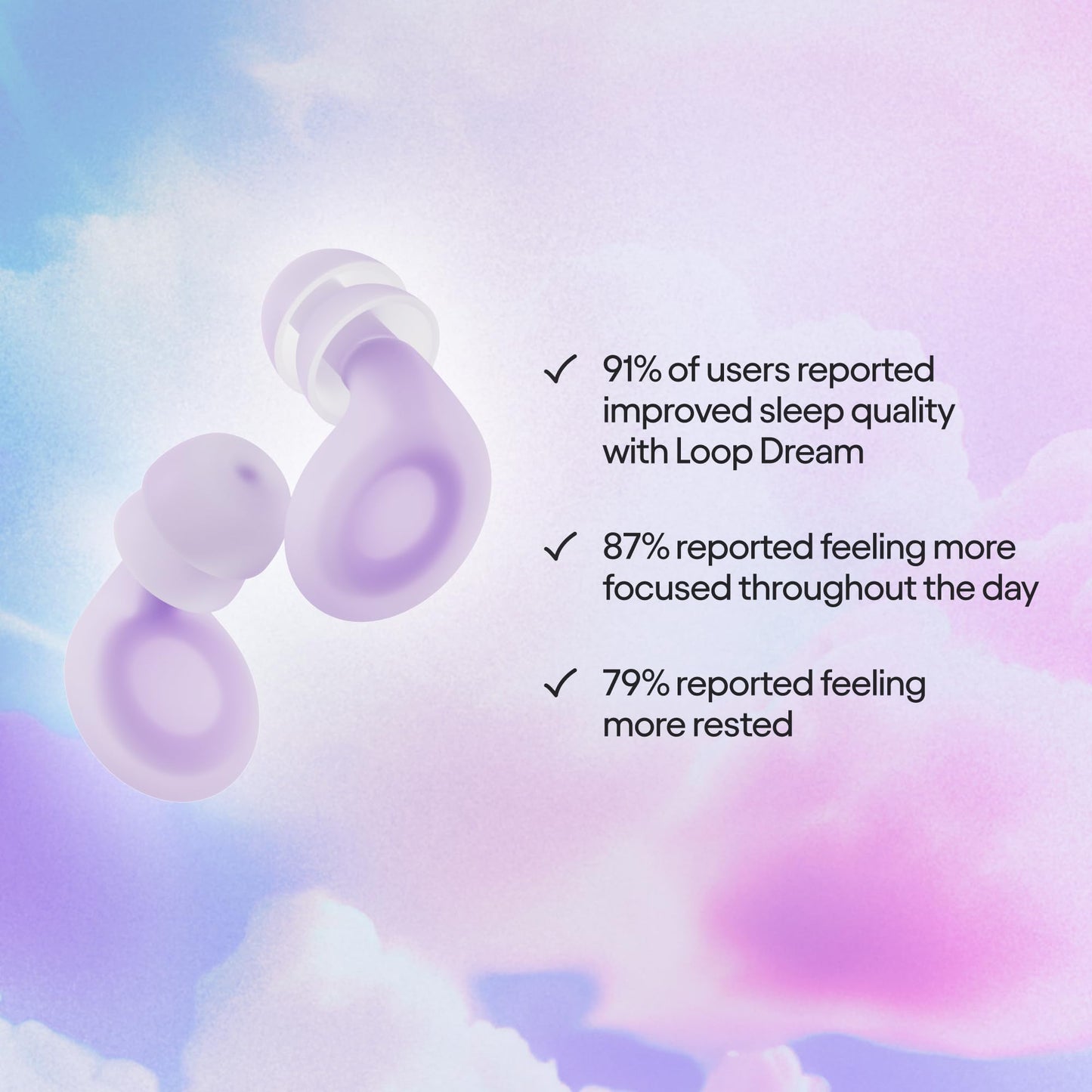 Loop Dream – Silicone/Memory Foam Earplugs for Sleep Comfort | Comfortable Ear Plugs for Snoring Blocking & Sleeping | Customized Fit | 27dB (SNR) Noise Reduction