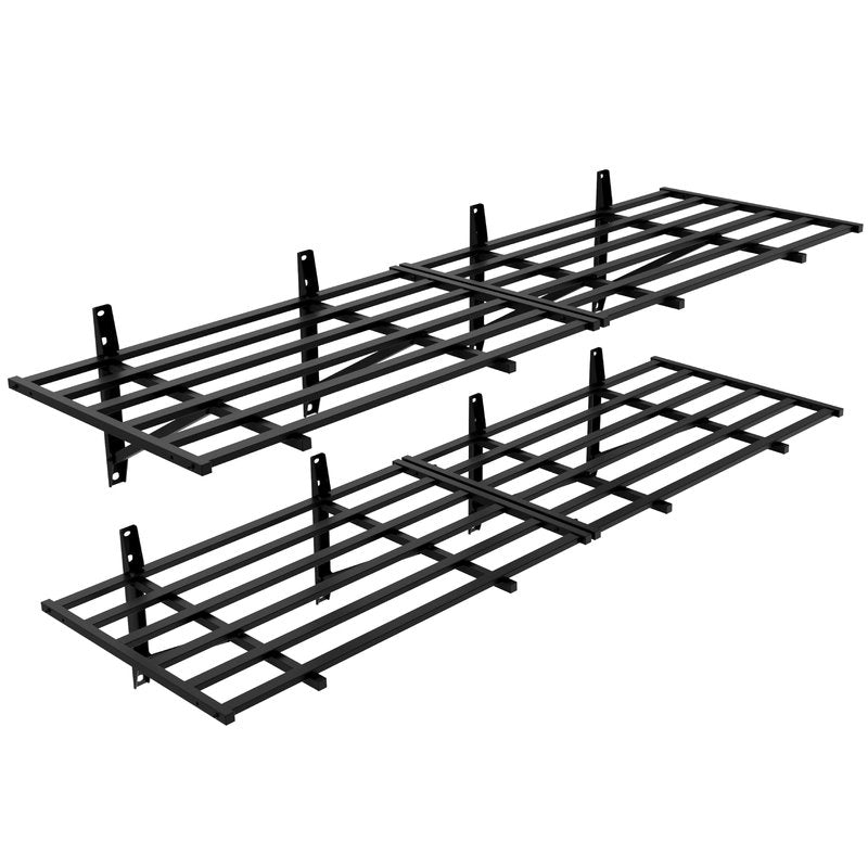 FLEXIMOUNTS 2x6ft Heavy Duty Garage Storage Shelving, 1600lbs Total Weight Capacity, 2 Pack Wall Organization System, 24 x75inch Rack Floating Shelves, Pro Series