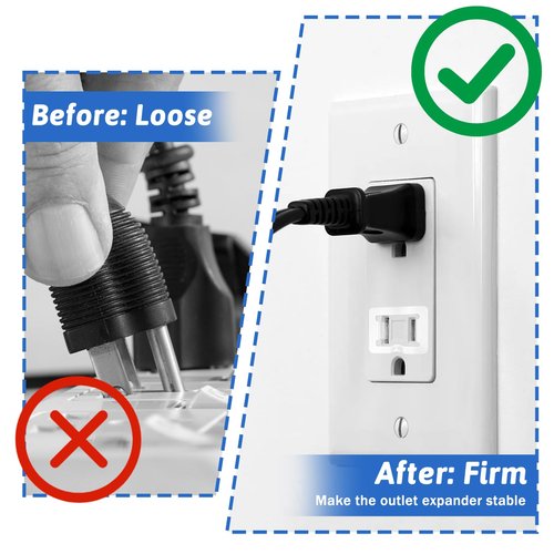 BOHUIZ 20 Pcs 2 Prong Loose Outlet Plug Fix, Plastic Socket Outlet Tightener Insert Snug Plugs for Loose Outlets Ensure Secure Connection for Power Plug Compatible with Most Losing Outlets and Socket