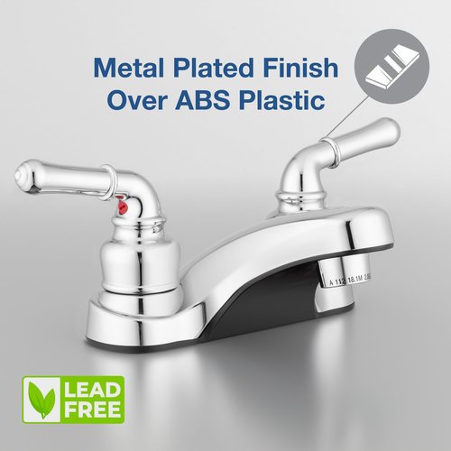 Pacific Bay Lynden Bathroom Sink Faucet - Metallic Plating Over Lightweight ABS Plastic (Chrome)