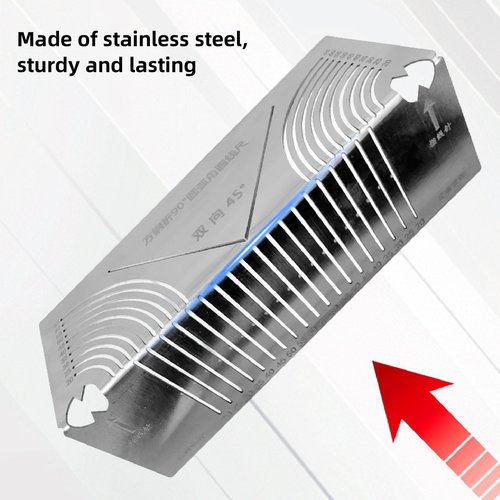KoovDem Square Tubing Marking Tool 2 Pcs Angle and Arc Marking Tool Multi Functional Stainless Steel Linear Arc Scriber for Pipe Cutting Welding