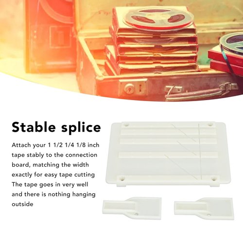 Yosoo Health Gear Tape Splicing Set 1/4 10 Cassette Tape Repair Kit, Professional 1 Inch 1/2 Inch 1/4 Inch 1/8 Inch Open Reel to Reel Splicing Set for Revoxsonido, Open Reel