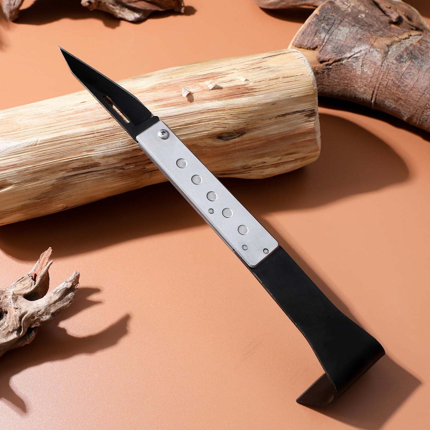 CIMAXIC Professional Garden Tool Stainless Steel Bark Scraper Debarking Spud Branch Cutter for Trees Efficient Bark Removal