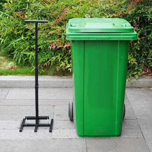 Generic Wastemate Bin Compactor, Black Iron Manual Freestanding Trash Compactor for 120/660 Litre Wheelie Bins, Reduces Volume by Up to 75%