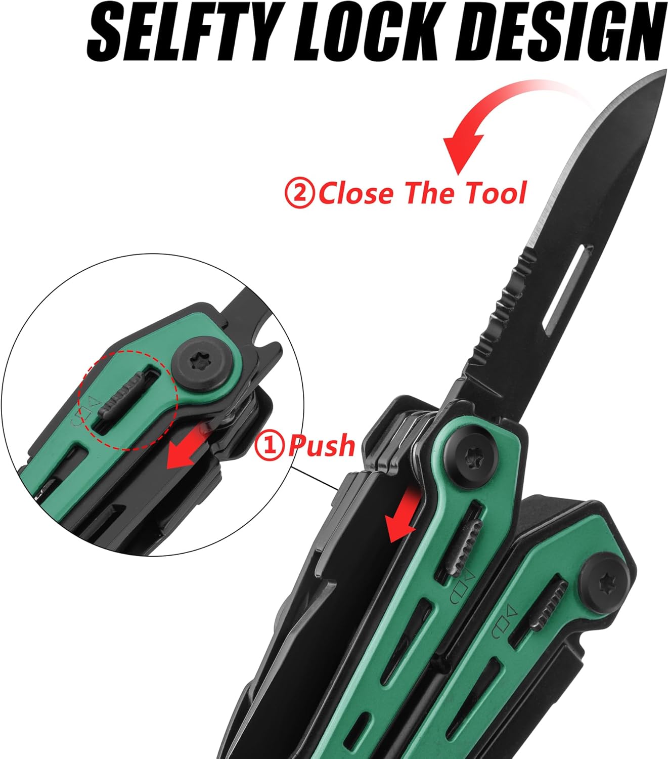 FLISSA 16-in-1 Pink Multi Tool Pliers, Gift for Father, Stainless Steel EDC Multitool with Pocket Knife, Belt Clip and Oxford Pouch, for Camping Survival Outdoor Activities