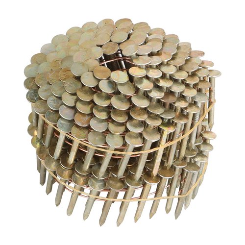 kimllier 7200 Count Coil Siding Nail Full Round Head Wire Collated Coil 15-Degree 1-1/4-Inch x .120-Inch Smooth Shank Electro Galvanized Coil Roofing Nails