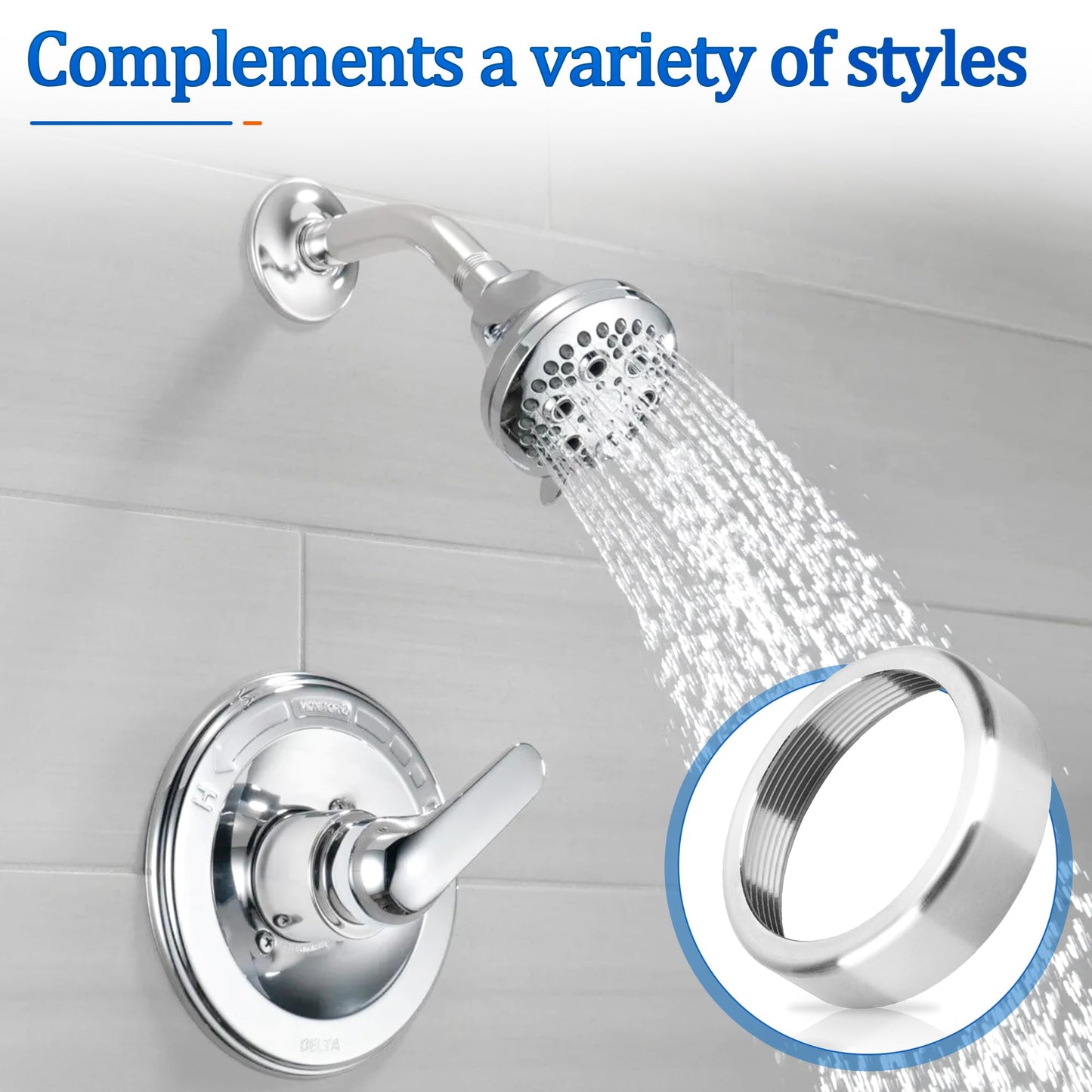 Shower Cartridge Bonnet Nut RP22734 Compatible with Dleta Single Handle Tub/Shower Faucets, Faucet Bonnet Nut for R10000-UN, 1300,1400 and 1700 Series Tub/Shower Faucets - Shower Parts for Dleta