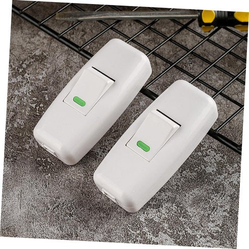 10Pcs Replacement Inline Switch for Table Lamp Convenient Bedside Lamp Control Durable Single Control Circuit Switch for Easy Use for Home Lighting