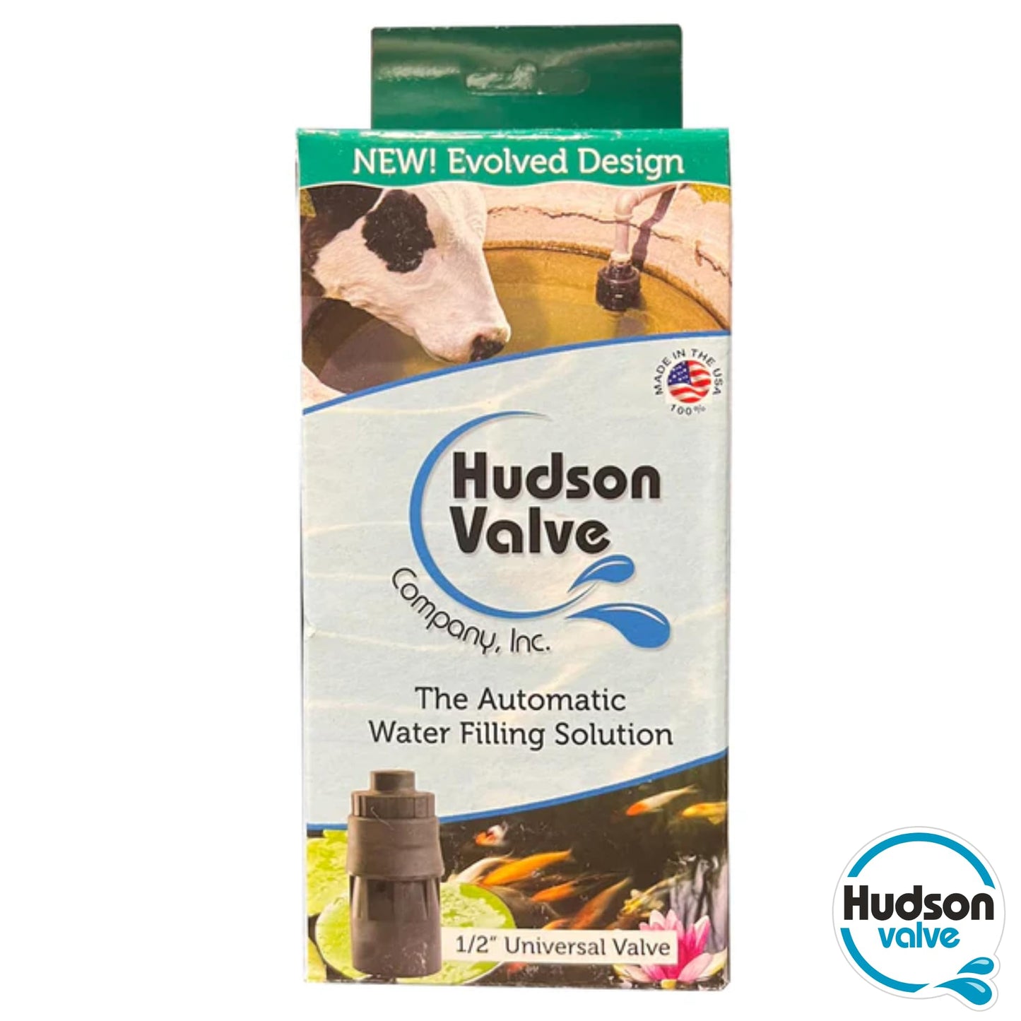 Hudson Valve 1/2" Self-Contained Automatic Water Float Valve VSG | Use for Pond Auto Fill, Livestock Tanks, Fountains, Troughs, Swimming Pools and More | Water Tank Float Valve