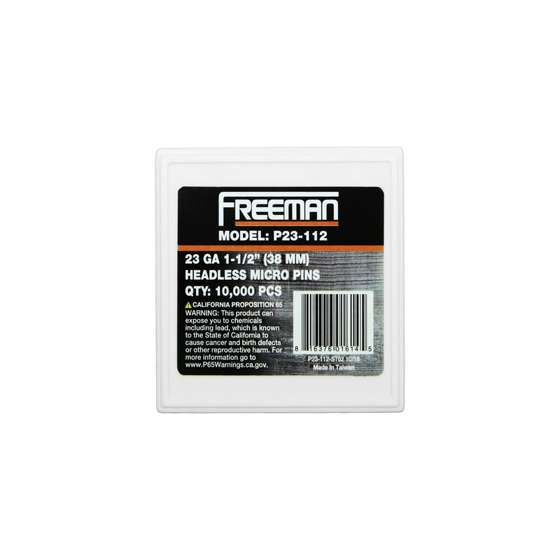 Freeman 23-Gauge 1-1/2" Headless Micro Pins | 10,000 Count | P23-112