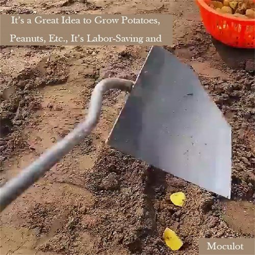 Hoe Garden Tool, Soil Turning Plow, Triangle Hoe Garden Tool,Hand Plow for Gardening (A-One Size)