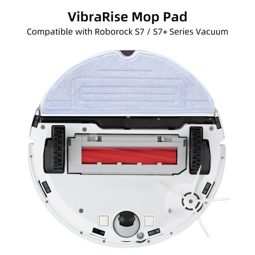6 Pcs Mop Cloth Pad for Roborock S7 / S7+ / S7 MaxV / S7 MaxV Plus / S7 MaxV Ultra / S7 Pro Ultra / S8 / S8+ Robot Vacuum Microfiber VibraRise Mopping Pad Replacement Accessory (Blue Gray).