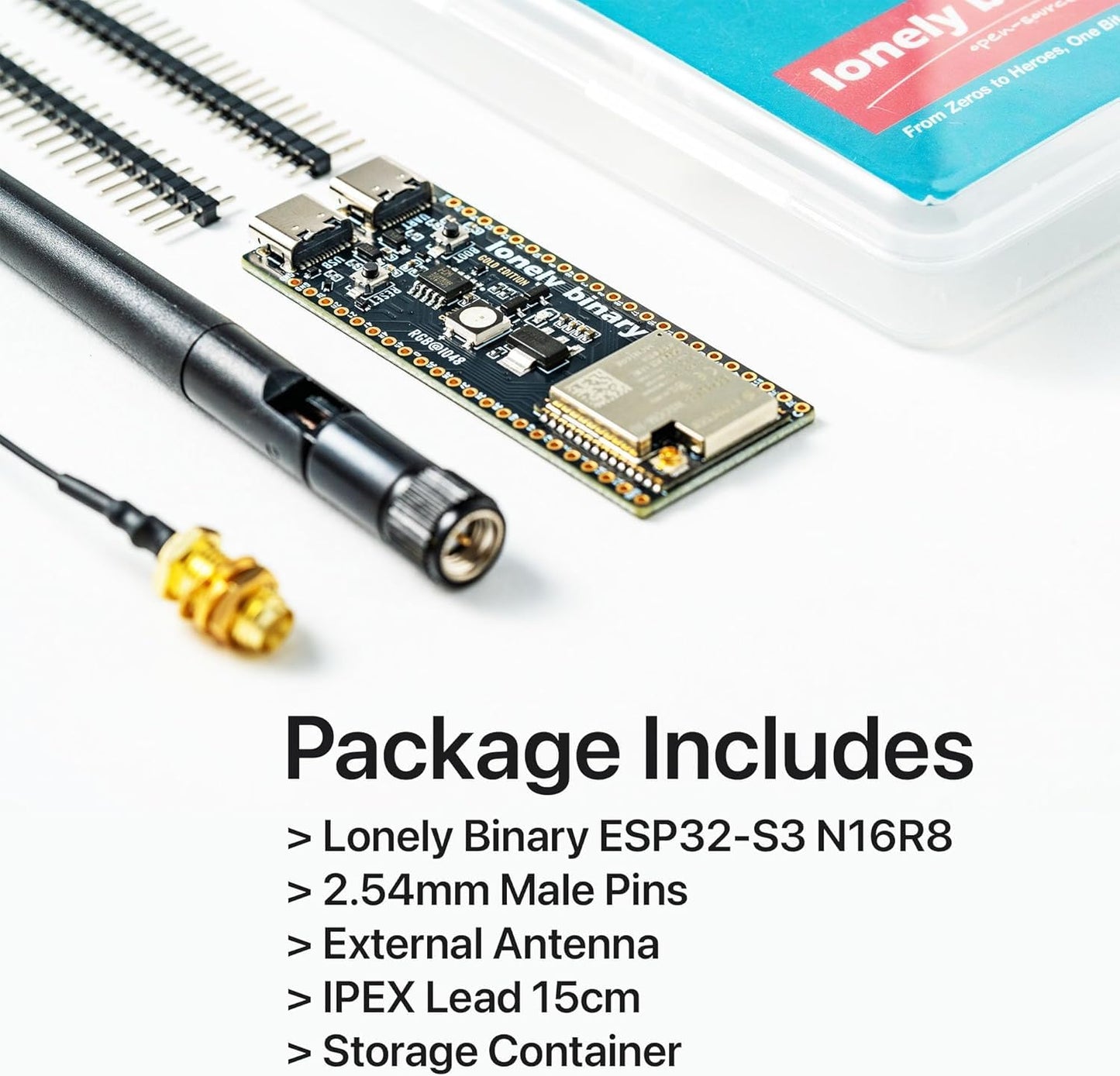 Lonely Binary ESP32-S3 N16R8 Gold Edition 16MB IPEX Antenna for Arduino IDE