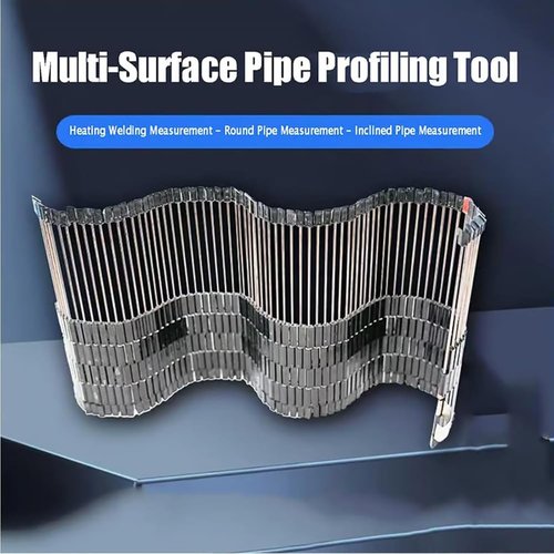 Multi-Surface Pipe Profiling Tool, Accurate Pipe Measurements and Shape Extraction, Versatile Multi-Curve Measurement, for Welding Plumbing DIY Creativity Creativity (280mm(0-3 Inch))