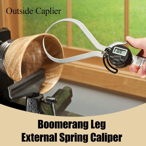 Yuecoom Outside Spring Caliper, Caliper Measuring Tool, Digital Boomerang Leg External Spring Divider Set Measuring Tool for Woodworking Turning Lathe Projects(190mm / 7.5in)
