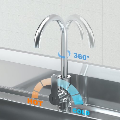 PurezmMoto Utility Sink Freestanding Single Bowl Laundry Sink with Hot and Cold Water Plumbing Stainless Steel Sink for Kitchen and Bathroom Farmhouse Style