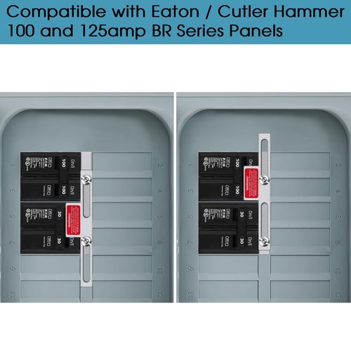 Generator Interlock Kit for Eaton Cutler Hammer 100A and 125A BR Series Panels,Interlock Kit for Eaton Cutler Hammer 100 Amp and 125 Amp for BR Series Panels with Adjacent Main and Branch Breakers