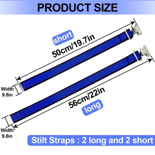 VanHuavic Drywall Stilts Straps Kit, Nylon Adjustable Leg Fixation Strap Kit 4pcs,Drywall Stilts Straps for Construction, Painting, Renovation