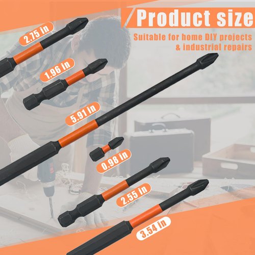 Strong Magnetic Durability Screwdriver Drill Bit Set, 2025 Anti-Slip Anti-Shock Screwdriver Sets for Home DIY & professionals, Electric Precision Screwdriver Set (Orange, Magnetic Red Coil, 6)