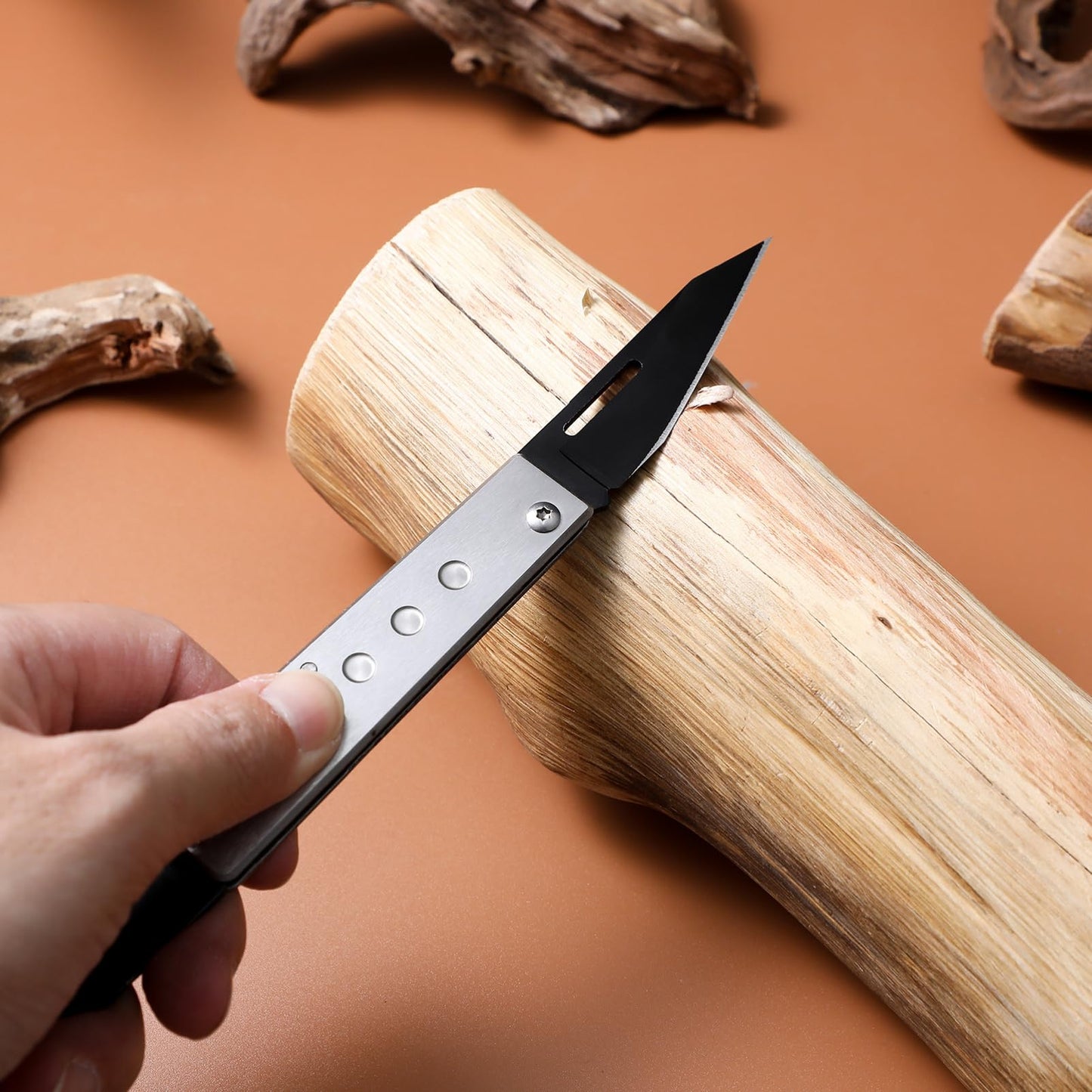 CIMAXIC Professional Garden Tool Stainless Steel Bark Scraper Debarking Spud Branch Cutter for Trees Efficient Bark Removal