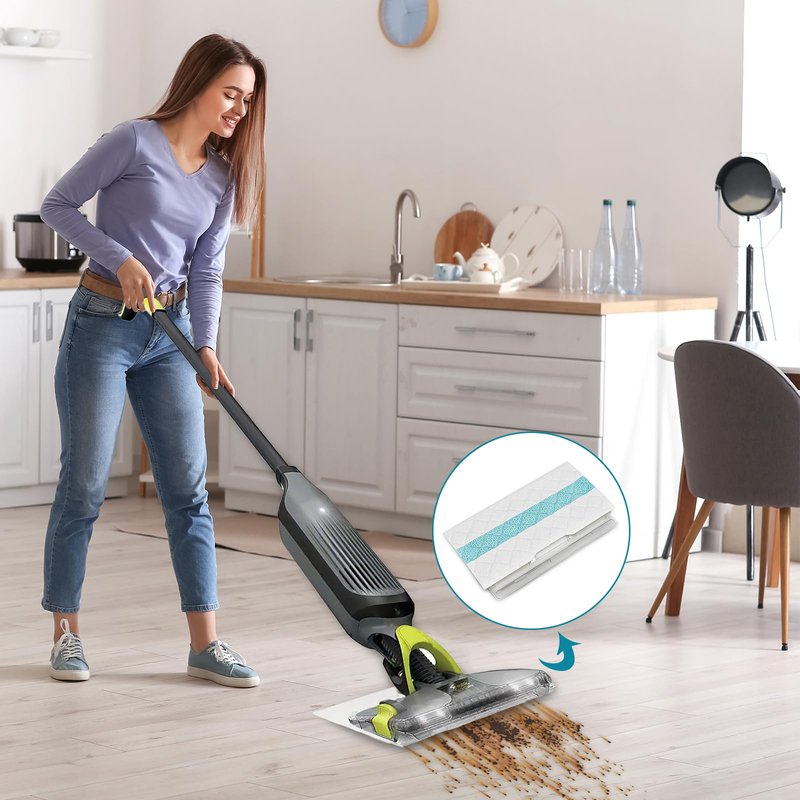 20-Pack Disposable Absorbent mop Replacement Pads Compatible with VM252 VM251 VM250 VM200 VC205 QM250 Models, Essential Replacement Accessories for Household Vacuum mops