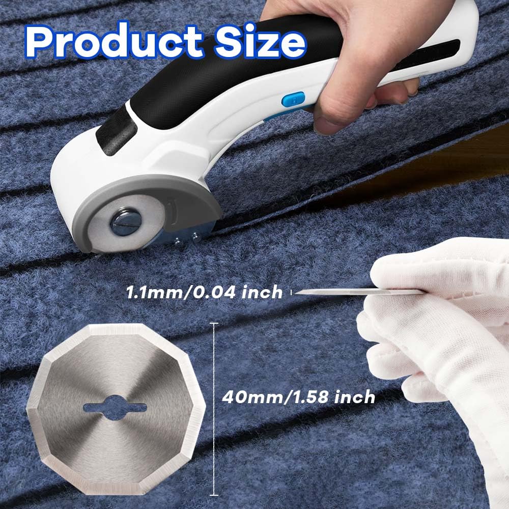 Yakamoz 3Pcs Replacement Rotary Blades for Wors ZipSnip Cordless Electric Scissors Replacement Blade WA2300 Blades, Fits RC2600K, RC2601, RC2602, WX080L, WX081L Box Cutter