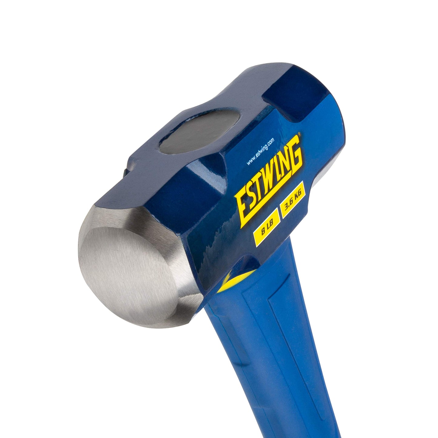 Estwing 8-Pound Hard Face Sledge Hammer for Demolition/Stake Driving, 50-55 HRC, 36-Inch Fiberglass Handle, Overstrike Protection, Textured Grip