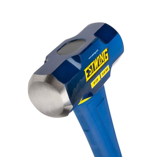 Estwing 8-Pound Hard Face Sledge Hammer for Demolition/Stake Driving, 50-55 HRC, 36-Inch Fiberglass Handle, Overstrike Protection, Textured Grip