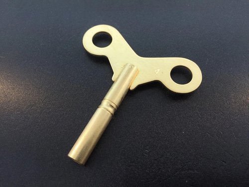 YISHEELIY Solid Brass Long Shaft Winding Clock Key. Size #4 3.20mm. or .126 inch
