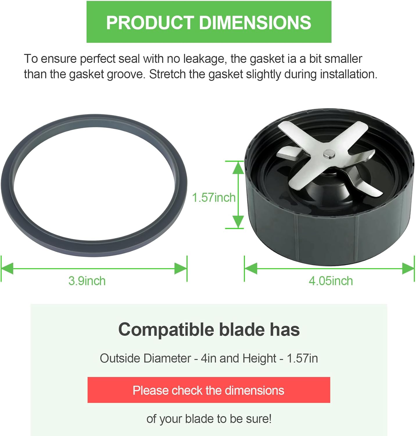 3PCS Premium Gasket Replacement Parts and Accessories for Nutribullet 900 Series Blender 600W and 900W, Rubber Seal Rings Compatible with Nutribullet Pro 900