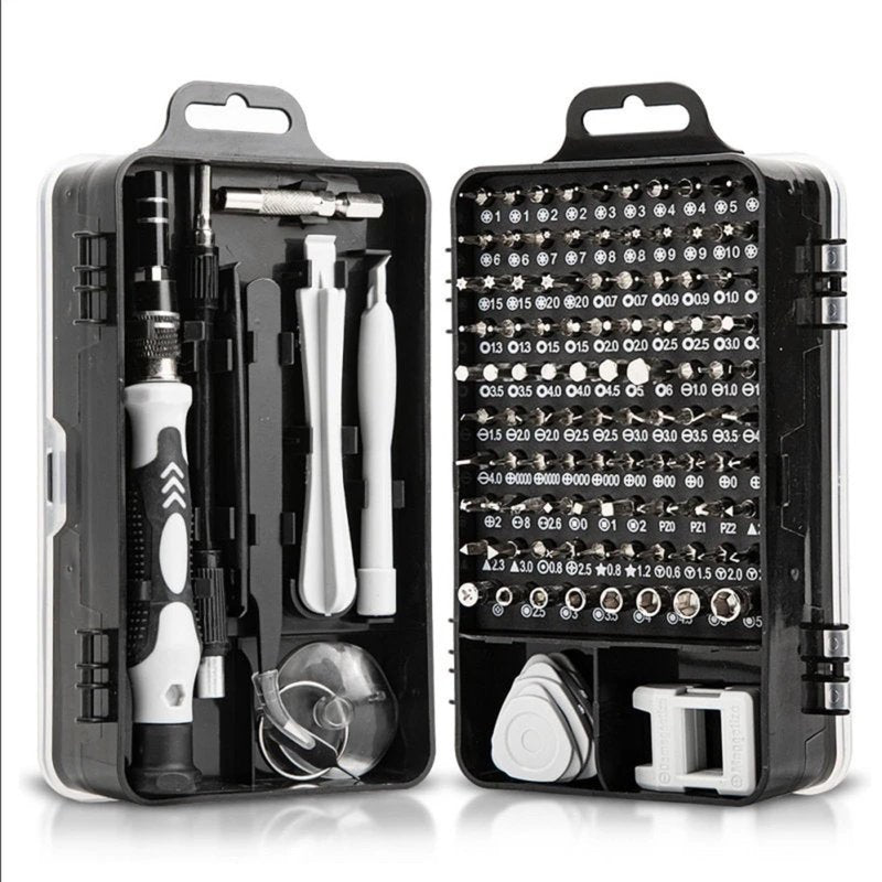 Precision Screwdriver Set-Mini Professional Magnetic Repair Tool Kit for Phone, Computer, Watch, Laptop, Eyeglass, Electronic-115 in 1-Black