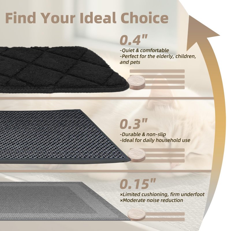 Art3d Stair Treads for Wooden Steps 15Pcs, 8" X 30" X 0.3" Non Slip Stair Runner Rugs with Reusable Adhesive for Elders Kids and Dogs, Machine Washable Peel and Stick Stair Treads Carpet, Black
