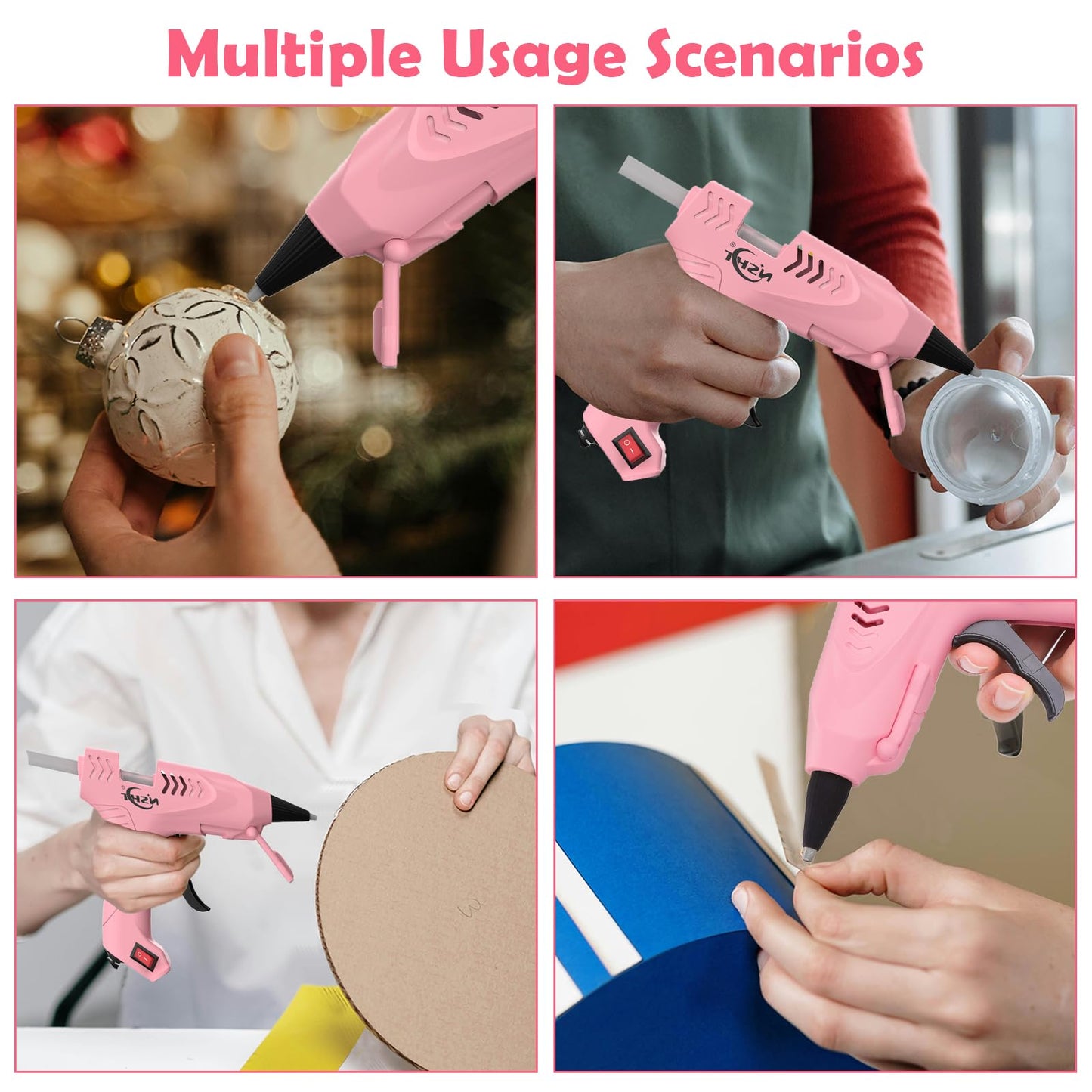 20W Mini Hot Glue Gun with 30 Glue Sticks, Fast Heating, Copper Nozzle, Safe Anti-Scald, Compact & Lightweight for DIY, Crafts, Home Repair, School Projects (Small)