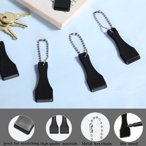 30PCS Plastic Lotto Scratcher Keychain, Lottery Ticket Scratcher Tool Keychain, Scoop Shape Lotto Scratch Off Tool for Lottery, Sticker, Label, Film Removal