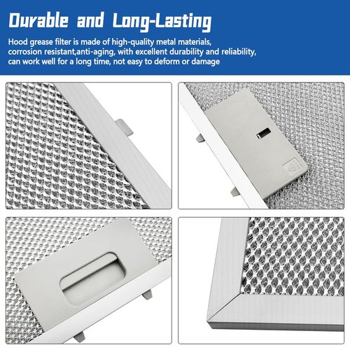 2 Pack BPPFA30 Range Hood Grease Filter Fit For Boran Non-Ducted Stove Hood Vent Filter 11.81" X 16.25" 5-Lay Aluminum Exhaust Fan Filters