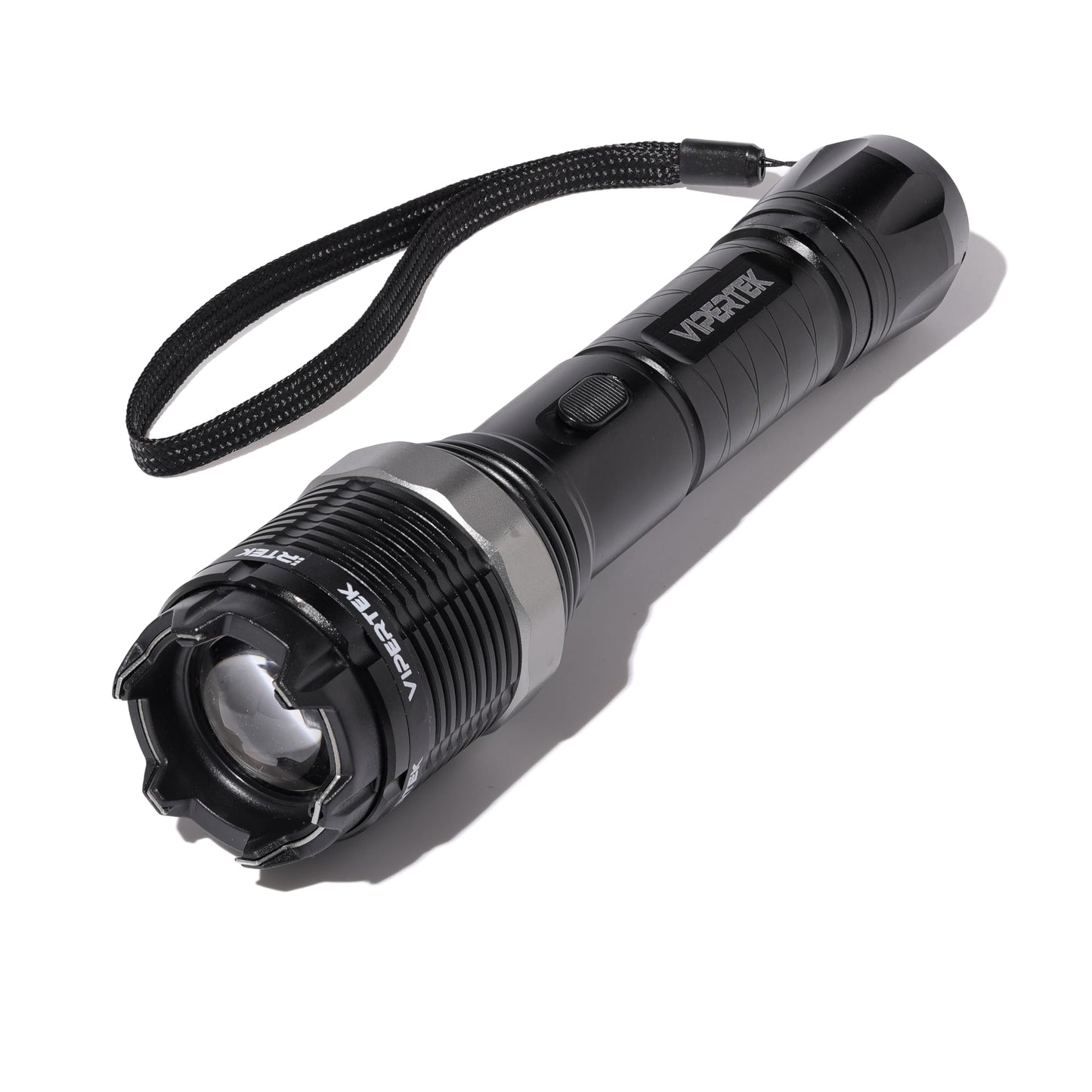 VIPERTEK VTS-T01 Aluminum Stun Gun for Self Defense Rechargeable with LED Flashlight