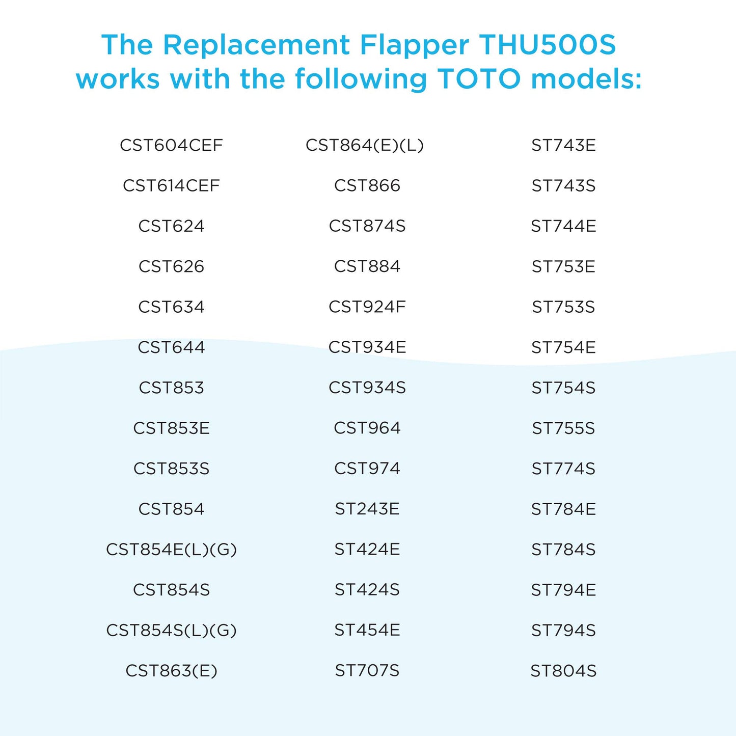 TOTO THU500S Replacement Flapper for Select 3 Inch Flush Valve Tanks, Red (1 Pack)