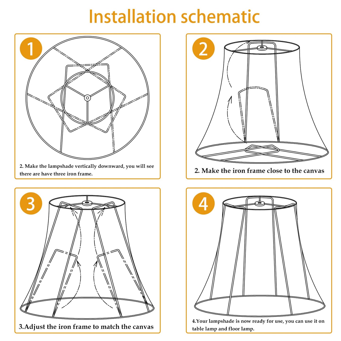Tootoo Star Brown Large Drum Lamp Shade for Chandeliers Floor Light and Table Lamp, 12x16x11" Spider, Fabric Natural Linen Hand Crafted