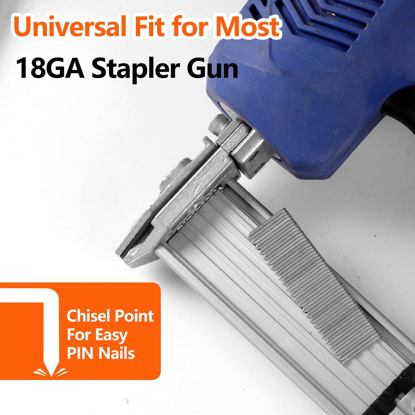 SITLDY 2000-Count 18 Gauge 1/4 Inch Narrow Crown Staples (1/2"+3/4"+1"+1-1/4"+1-1/2"), 400 per Size, Heavy Duty Beveled Chiseled Pointed Galvanized, Assorted Size Project Pack