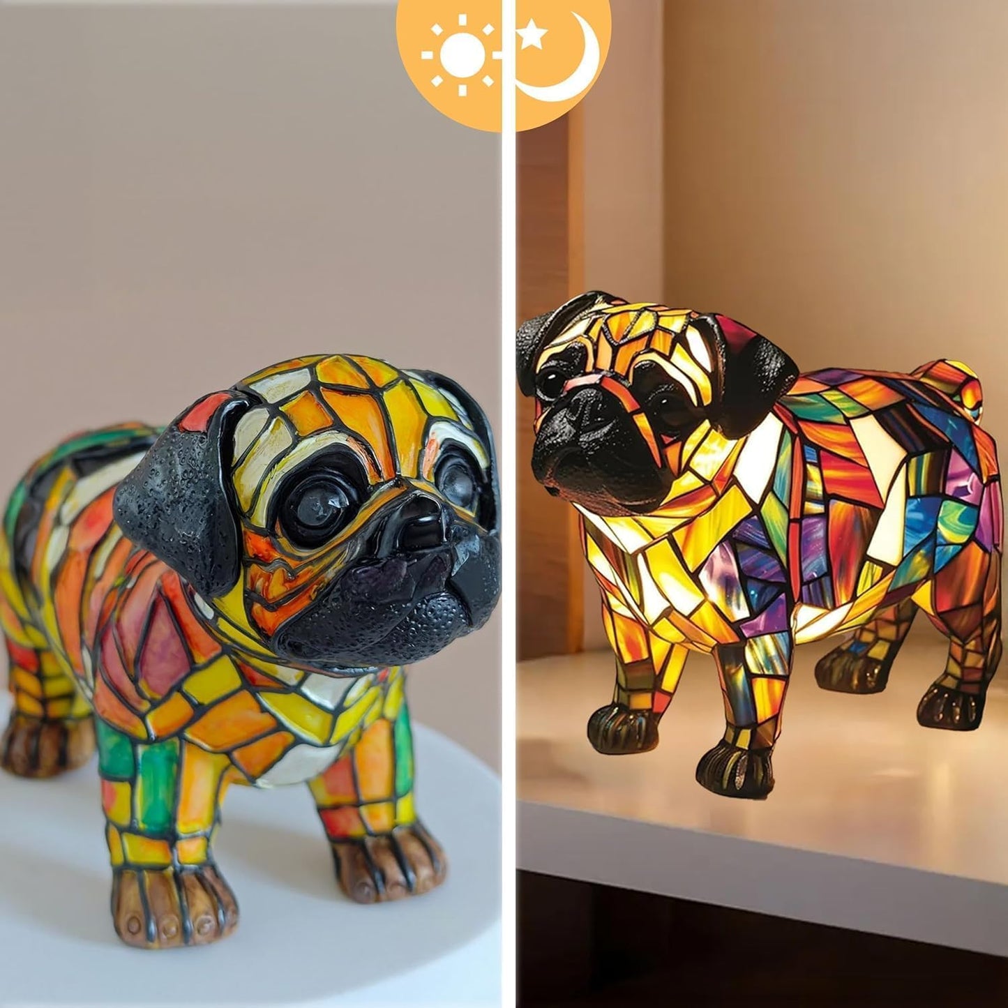 Heykomi Solymall Glowkitty Lamp, Cat Lamp Stained Glass, Sherum Glow Kitty Lamps, Retro Resin Cat Stained Glass Lamps, for Home Office, Decorate, Gift for Lovers (14)