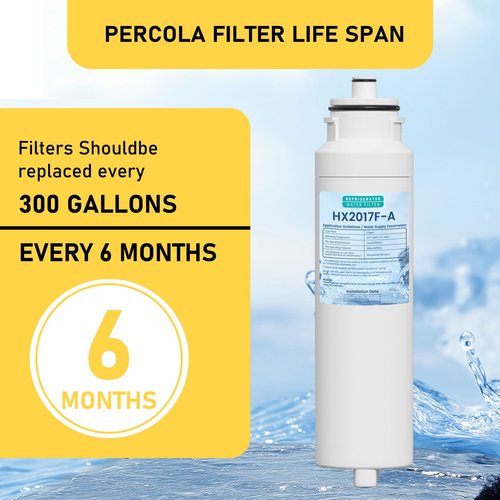 HX2017FR-A HX2017F-A Water Filter Replacement Compatible with Hisense HRF266N6CSE1, HRF266N6CSE, HRF209N6CSE, HRF254N6TSE, HRF254N6DSE Twist-In Models, 2 Pack