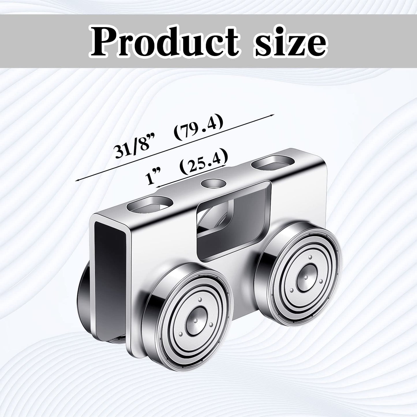 Tudomro Electric Hoist Installation Roller Trolley for 1-5/8" Wide and All 1-5/8", Electric Hoist Trolley Assembly Silent for Taller Strut Channel(Simple Style, 4 Pcs)