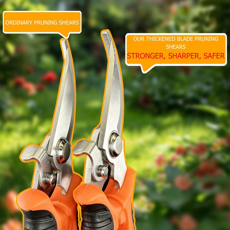 4-Pack Multifunctional Garden Scissors Set-BIDMLI Stainless Steel Pruning &Floral Shears with One-Piece Handle Blades for Tree Pruning, Flower Trimming, and Fruit Picking Tasks at Home&Garden Tool.