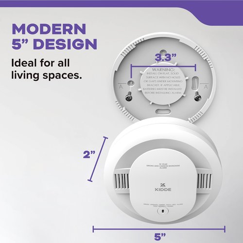 Kidde, 30CUD10, Smoke & Carbon Monoxide Detector, 10-Year Battery Powered, LED Warning Light Indicators