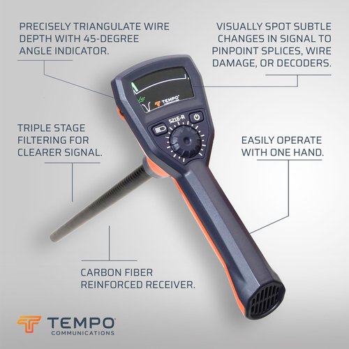 TEMPO Communications 521E Wire and Sprinkler Valve Locator Tool, Irrigation Underground Wire Locator, Buried Wire Locator (2025 Model)