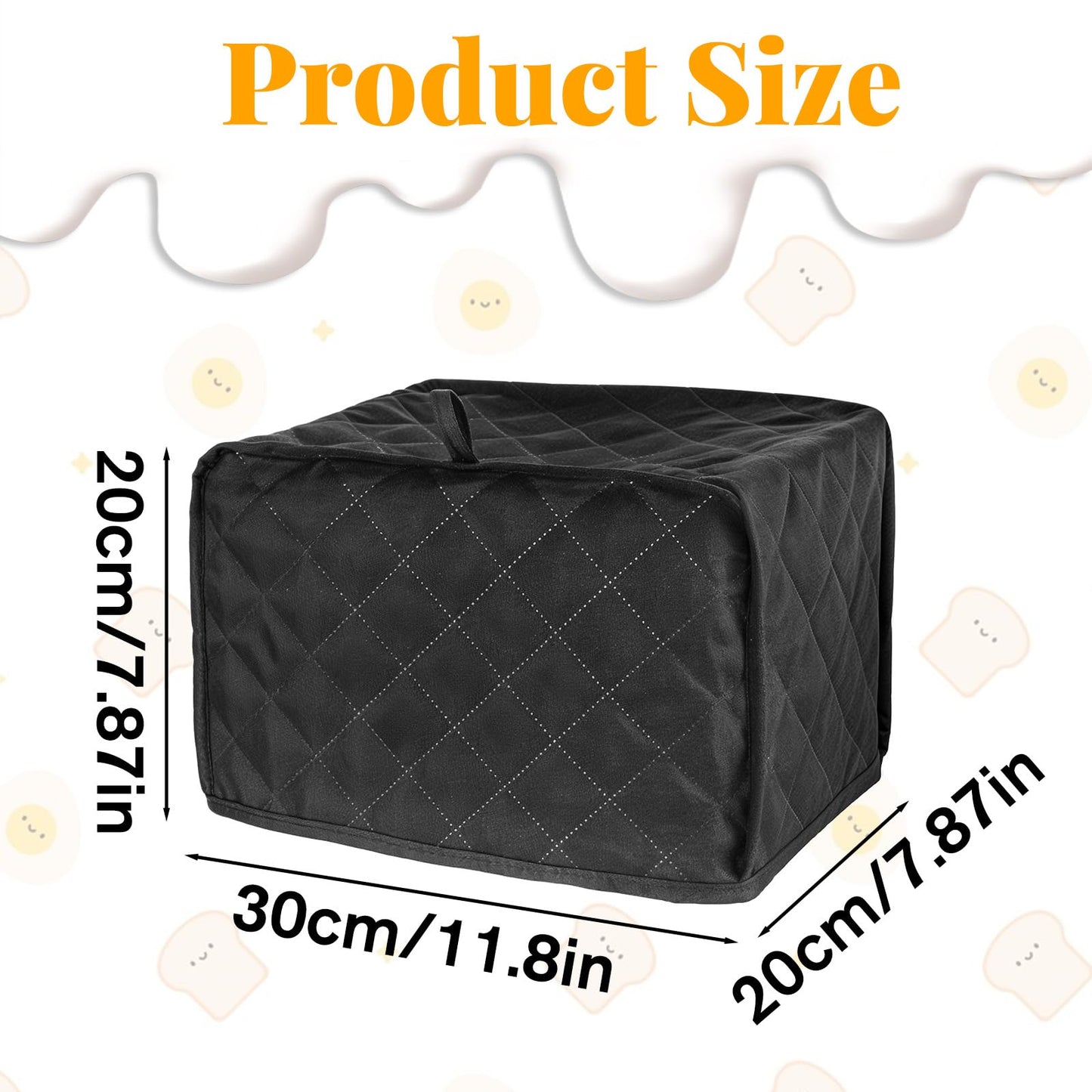 BOHUIZ 2 Slice Bread Machine Cover, Universal Size Toaster Dust-proof Cover For Kitchen Small Appliance Dust and Fingerprint Protection