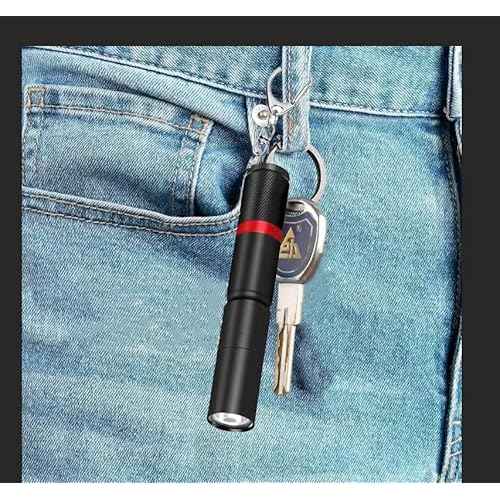 3 Pack Small Mini LED Keychain Flashlight, Single Mode AAA Battery Flashlights Portable Bulk EDC (Everyday Carry) Pen Flash Light, Key Chain Pen Flashlights for Work, Emergency, Pocket