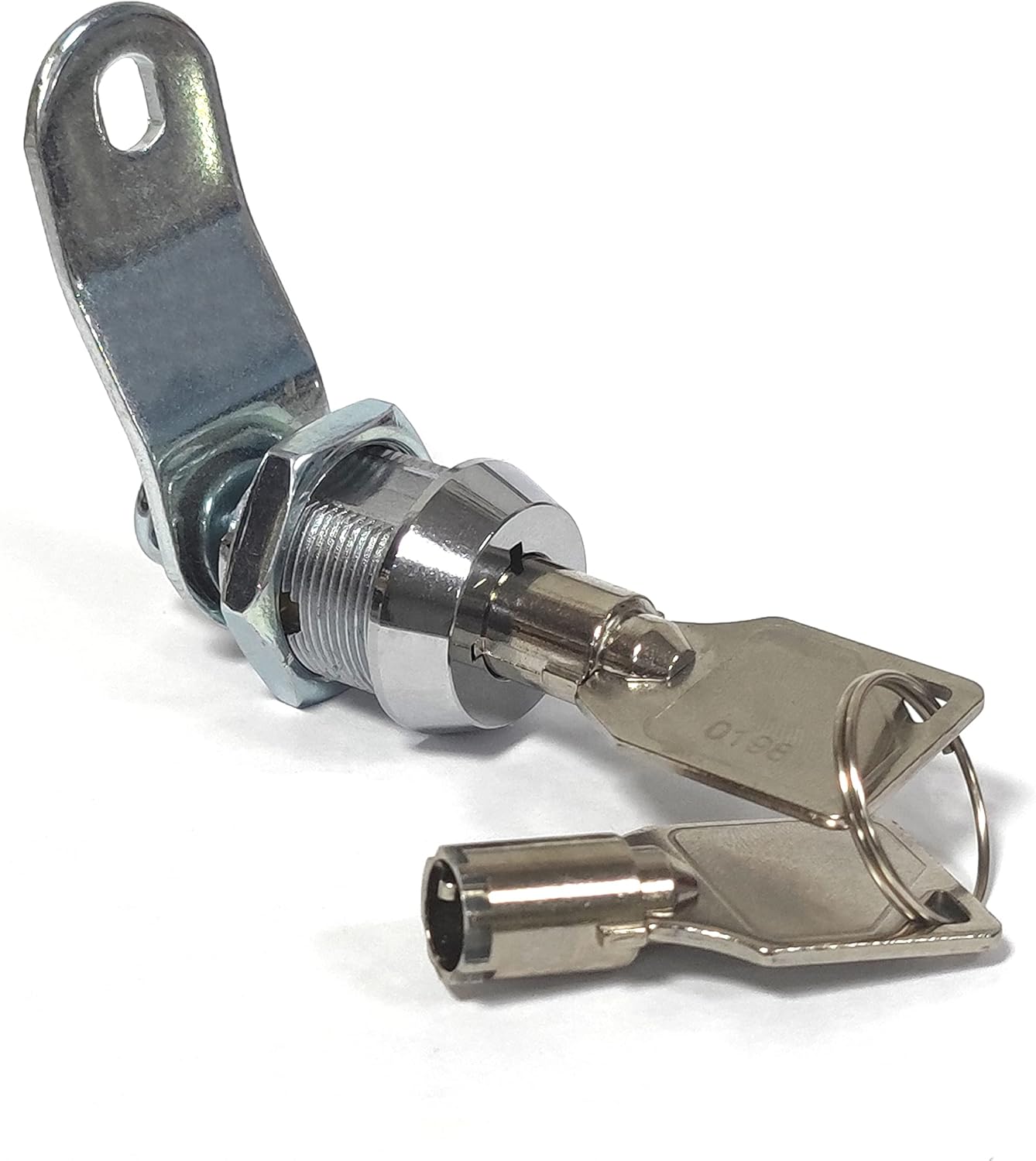 2 Pack Toolbox Lock 5/8" Tubular Cam Replacement Lock Hook Cam Keyed Alike with 4 Keys