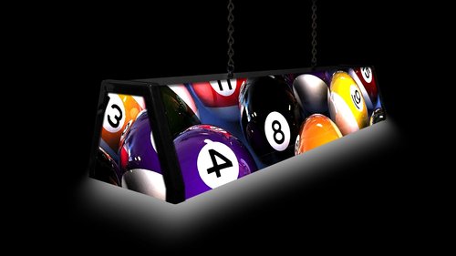 44" Acrylic Pool Table Light, Rack'em Up
